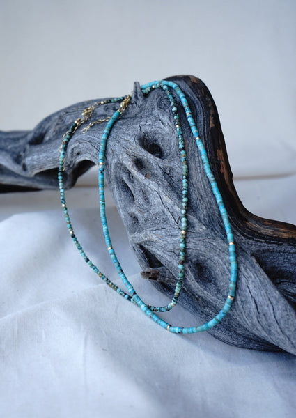 Turquoise Helshi & Goldfill Beads Necklace - Mag.Pi
