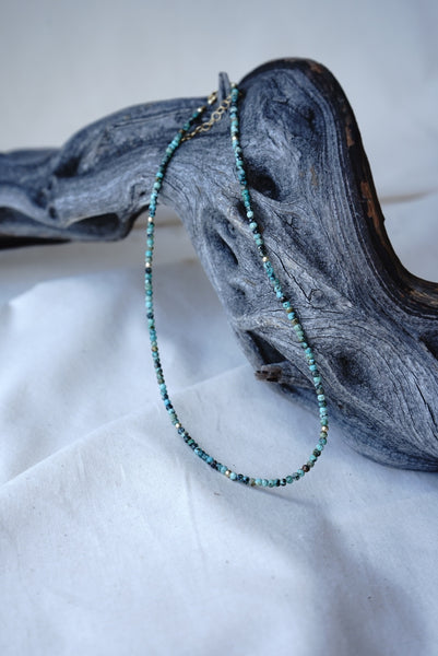 African Turquoise & Goldfill Bead Necklace - Mag.Pi