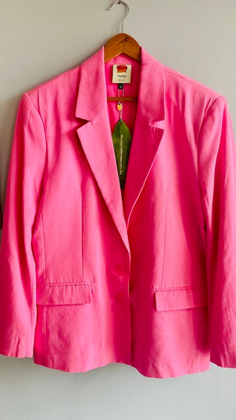 Pink Tailored Blazer in Pink from Farm Rio - Mag.Pi