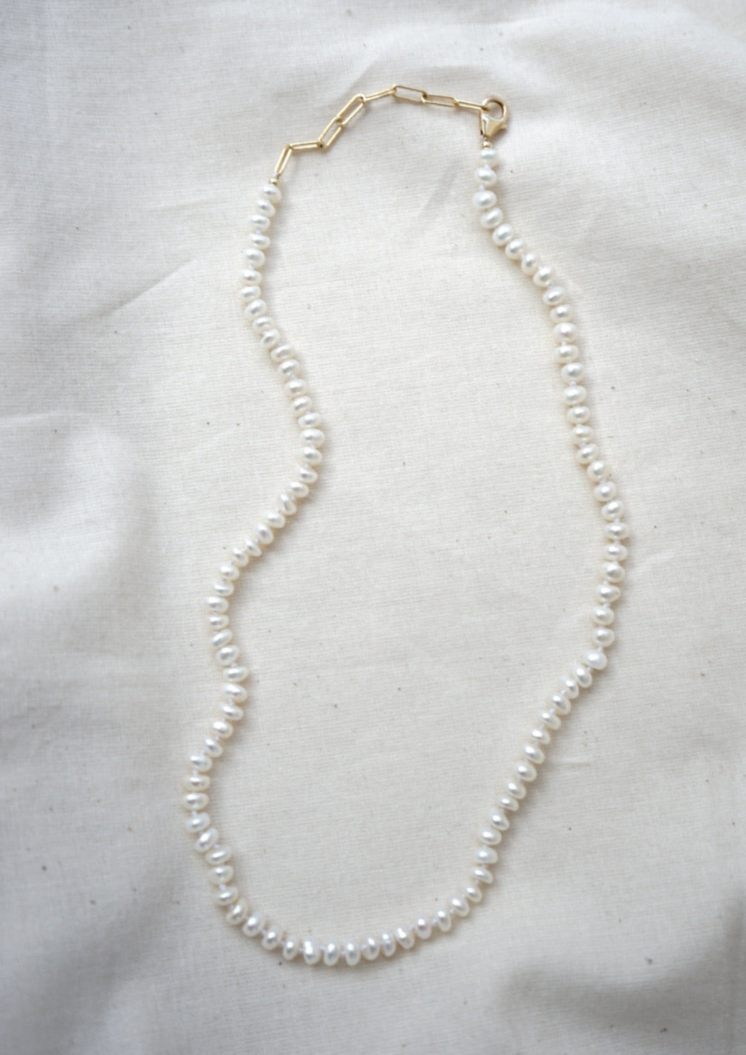 Knotted Pearl Rondelles Layering Necklace - Mag.Pi