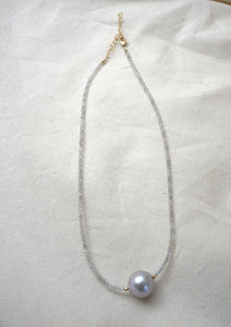 Labradorite & Grey Pearl Necklace - Mag.Pi