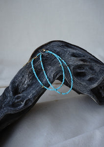Turquoise and Gold Drops Anklet - Mag.Pi