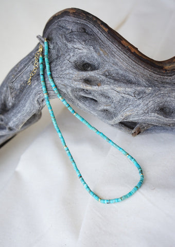 Turquoise Helshi & Goldfill Beads Necklace - Mag.Pi