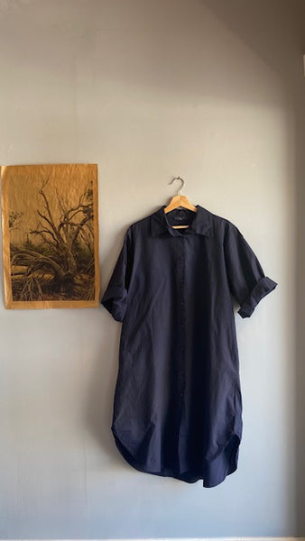 Baci Navy Blue Short Sleeve Shirt Dress - Mag.Pi