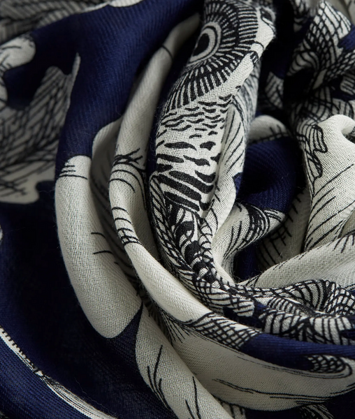 Etole 100 Archimede Scarf in Navy - Mag.Pi